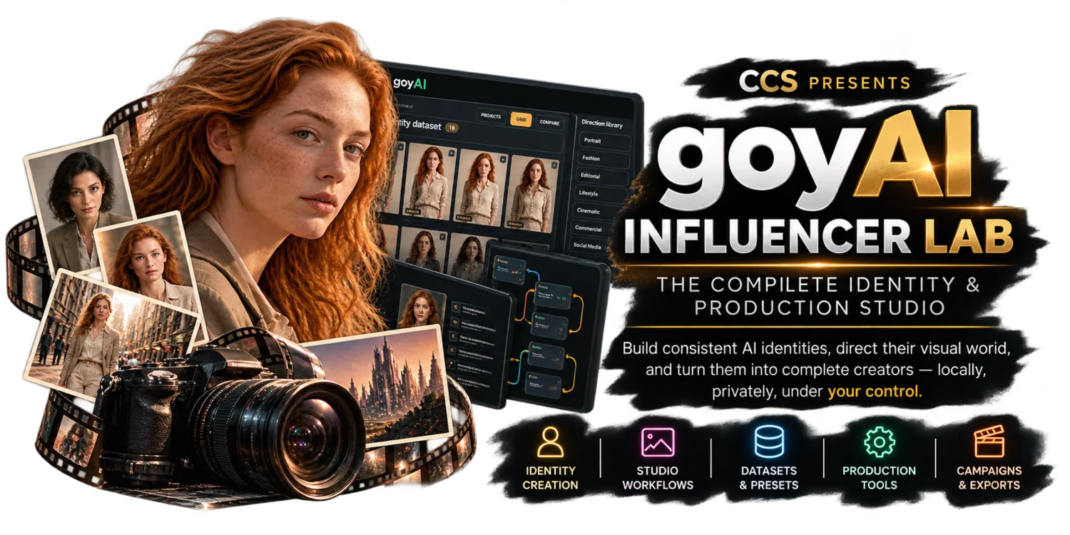 goyAI Influencer Lab FULL identity and production system